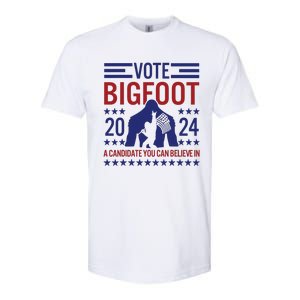 Vote For Bigfoot 2024 Funny A Candidate You Can Believe In Softstyle CVC T-Shirt