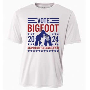 Vote For Bigfoot 2024 Funny A Candidate You Can Believe In Cooling Performance Crew T-Shirt