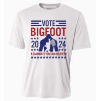 Vote For Bigfoot 2024 Funny A Candidate You Can Believe In Cooling Performance Crew T-Shirt