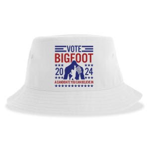 Vote For Bigfoot 2024 Funny A Candidate You Can Believe In Sustainable Bucket Hat