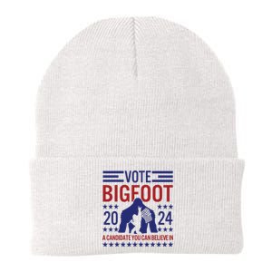 Vote For Bigfoot 2024 Funny A Candidate You Can Believe In Knit Cap Winter Beanie