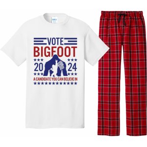 Vote For Bigfoot 2024 Funny A Candidate You Can Believe In Pajama Set