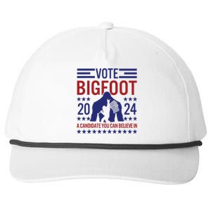 Vote For Bigfoot 2024 Funny A Candidate You Can Believe In Snapback Five-Panel Rope Hat