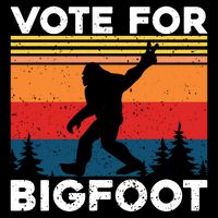 Vote For Bigfoot V-Neck T-Shirt