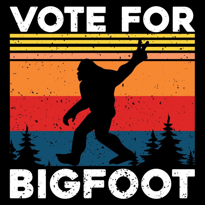 Vote For Bigfoot V-Neck T-Shirt