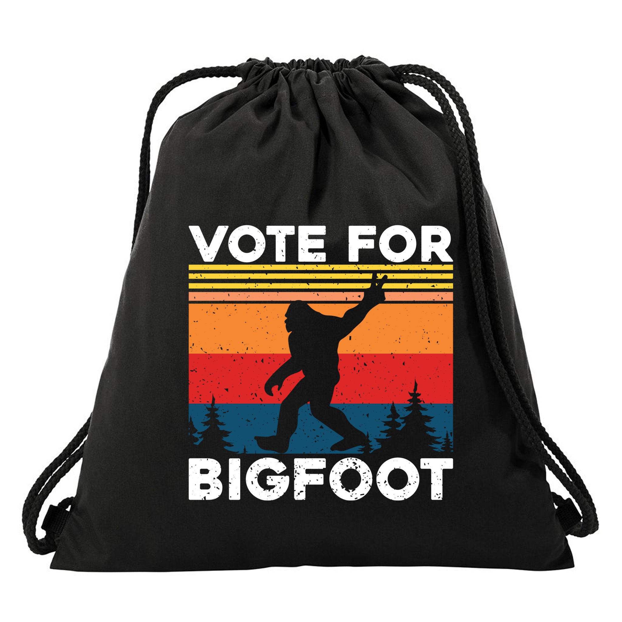 Vote For Bigfoot Drawstring Bag