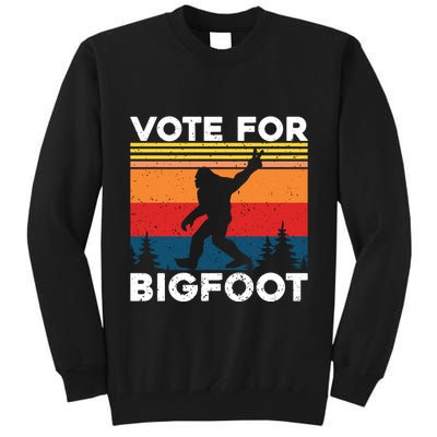 Vote For Bigfoot Tall Sweatshirt