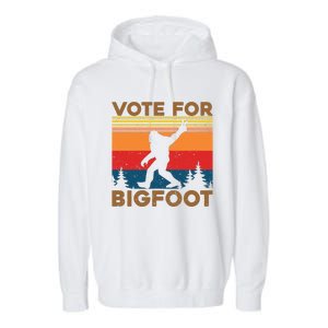 Vote For Bigfoot Garment-Dyed Fleece Hoodie