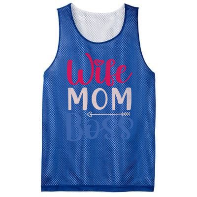 Vintage Funny Boss Lady Mother's Day Wife Mom Boss Gift Mesh Reversible Basketball Jersey Tank