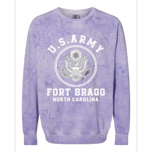 Veteran Fort Bragg North Carolina Nc 82nd Airborne Soldier Funny Gift Colorblast Crewneck Sweatshirt