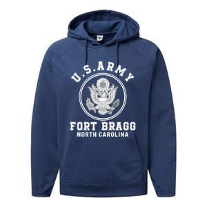 Veteran Fort Bragg North Carolina Nc 82nd Airborne Soldier Funny Gift Performance Fleece Hoodie