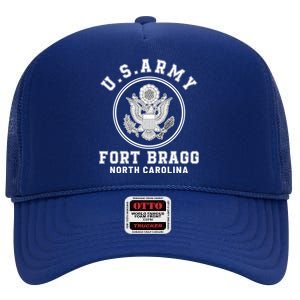 Veteran Fort Bragg North Carolina Nc 82nd Airborne Soldier Funny Gift High Crown Mesh Back Trucker Hat