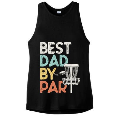Vintage Funny Best Dad By Par Disk Golf Dad Funny Gift Ladies PosiCharge Tri-Blend Wicking Tank