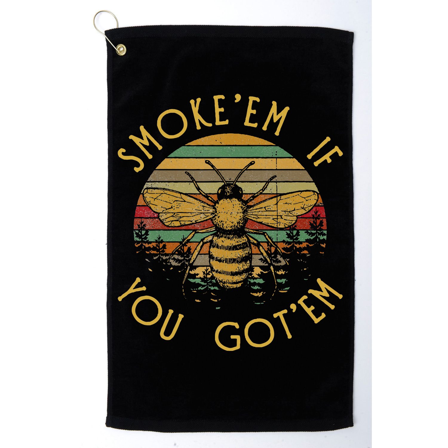 Vintage Funny Beekeeping Bee Gifts Smoke Them Bees Golf Towel