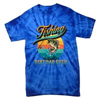 Vintage Fishing Best Dad Ever Father's Day Gift Tie-Dye T-Shirt