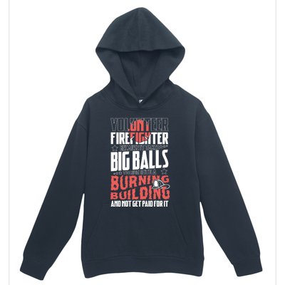 Volunteer Firefighter Big Balls Fire Fire Fighter Rescue Gift Urban Pullover Hoodie