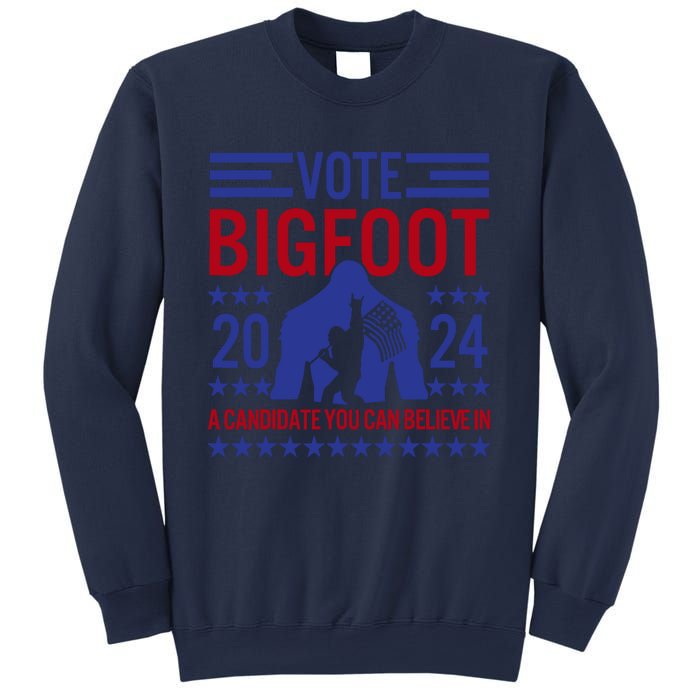 Vote For Bigfoot 2024 Funny Sasquatch Presidential Election Sweatshirt