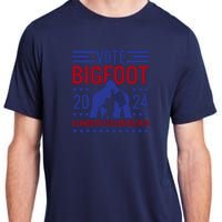 Vote For Bigfoot 2024 Funny Sasquatch Presidential Election Adult ChromaSoft Performance T-Shirt