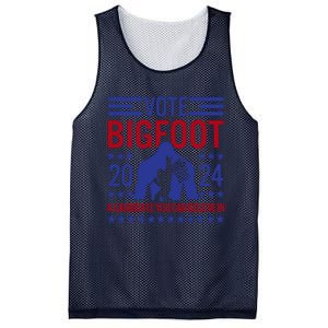 Vote For Bigfoot 2024 Funny Sasquatch Presidential Election Mesh Reversible Basketball Jersey Tank