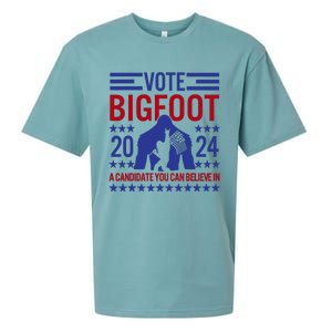 Vote For Bigfoot 2024 Funny Sasquatch Presidential Election Sueded Cloud Jersey T-Shirt