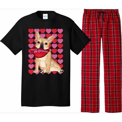 Valentine's French Bulldog With Heart Box Of Chocolates Cool Gift Pajama Set