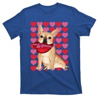 Valentine's French Bulldog With Heart Box Of Chocolates Cool Gift T-Shirt