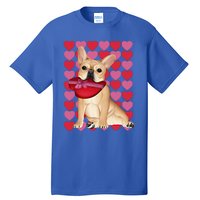 Valentine's French Bulldog With Heart Box Of Chocolates Cool Gift Tall T-Shirt