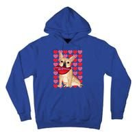 Valentine's French Bulldog With Heart Box Of Chocolates Cool Gift Tall Hoodie