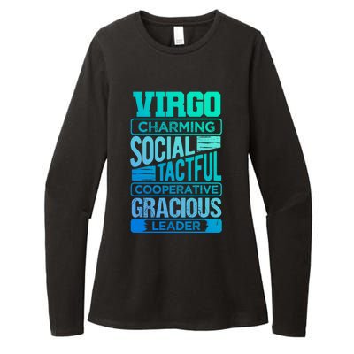 Virgo Facts Birthday Gift Astrology Horoscope Virgo Zodiac Gift Womens CVC Long Sleeve Shirt