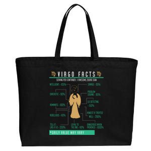 Virgo Facts Birthday Zodiac Signs Astrology Horoscope Gift Cotton Canvas Jumbo Tote