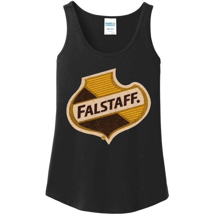 Vintage Falstaffs Beer American Brewery Distressed Tee Ladies Essential Tank