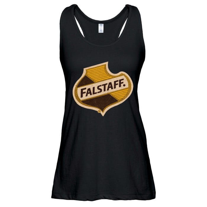 Vintage Falstaffs Beer American Brewery Distressed Tee Ladies Essential Flowy Tank