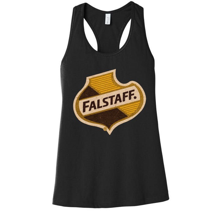 Vintage Falstaffs Beer American Brewery Distressed Tee Women's Racerback Tank