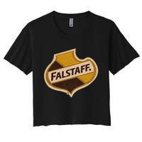 Vintage Falstaffs Beer American Brewery Distressed Tee Women's Crop Top Tee