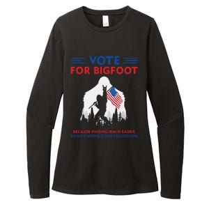 Vote For Bigfoot 2024 Funny Sasquatch Presidential Election Womens CVC Long Sleeve Shirt