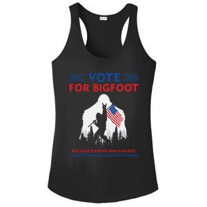 Vote For Bigfoot 2024 Funny Sasquatch Presidential Election Ladies PosiCharge Competitor Racerback Tank