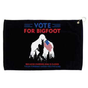 Vote For Bigfoot 2024 Funny Sasquatch Presidential Election Grommeted Golf Towel