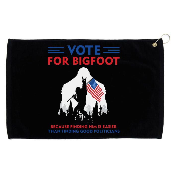 Vote For Bigfoot 2024 Funny Sasquatch Presidential Election Grommeted Golf Towel