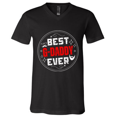 Vintage Funny Best Gdaddy Ever Graddaddy V-Neck T-Shirt