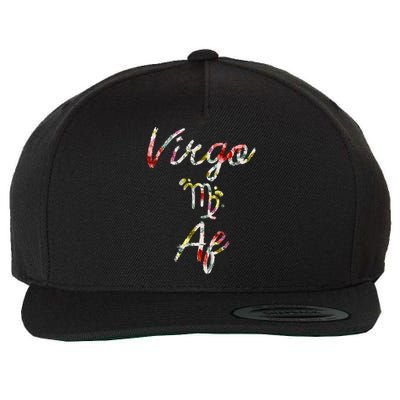 Virgo Floral Born In August September Birthday Gift Virgo Gift Wool Snapback Cap