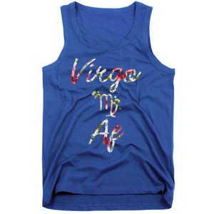 Virgo Floral Born In August September Birthday Gift Virgo Gift Tank Top