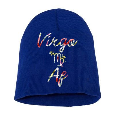 Virgo Floral Born In August September Birthday Gift Virgo Gift Short Acrylic Beanie