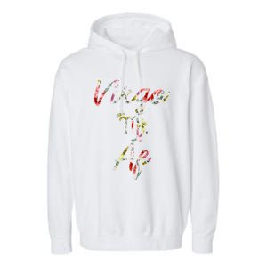 Virgo Floral Born In August September Birthday Gift Virgo Gift Garment-Dyed Fleece Hoodie