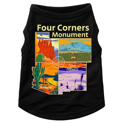 Vintage Four Corners Monument With Us National Parks Outdoor Doggie Tank