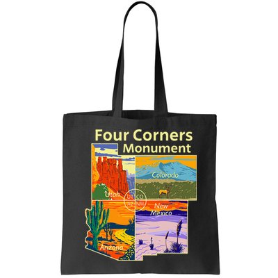 Vintage Four Corners Monument With Us National Parks Outdoor Bag