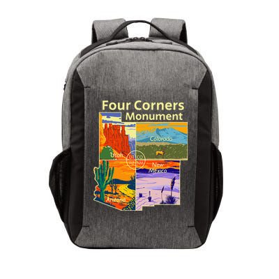 Vintage Four Corners Monument With Us National Parks Outdoor Vector Backpack