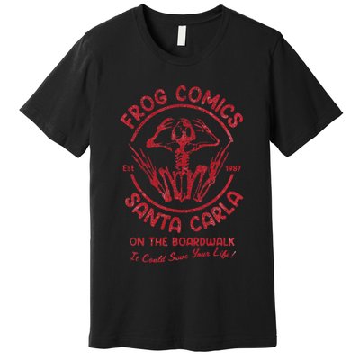 Vintage Frog Comics Santa Carla On The Boardwalk Premium T-Shirt