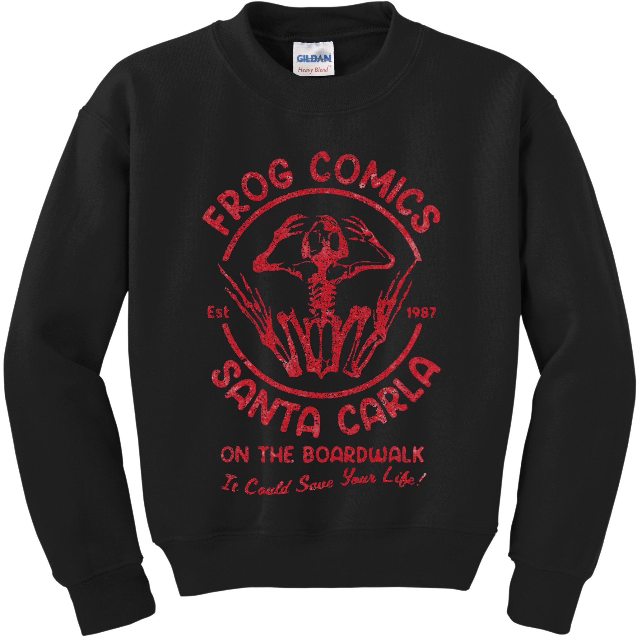 Vintage Frog Comics Santa Carla On The Boardwalk Kids Sweatshirt