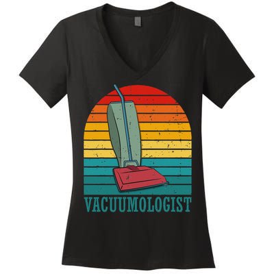 Vacuum For Carpet Vacuum Kids Toy Vacuum And Vacuumax Women's V-Neck T-Shirt