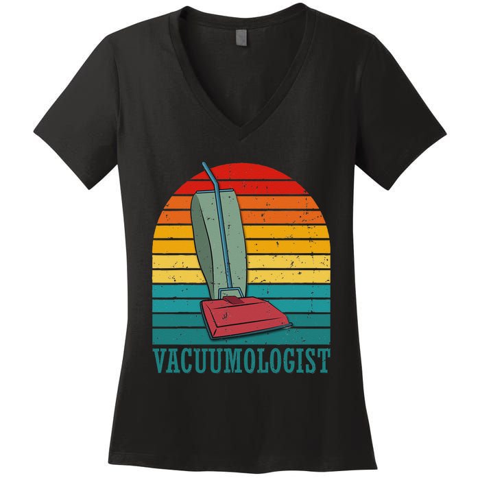 Vacuum For Carpet Vacuum Kids Toy Vacuum And Vacuumax Women's V-Neck T-Shirt